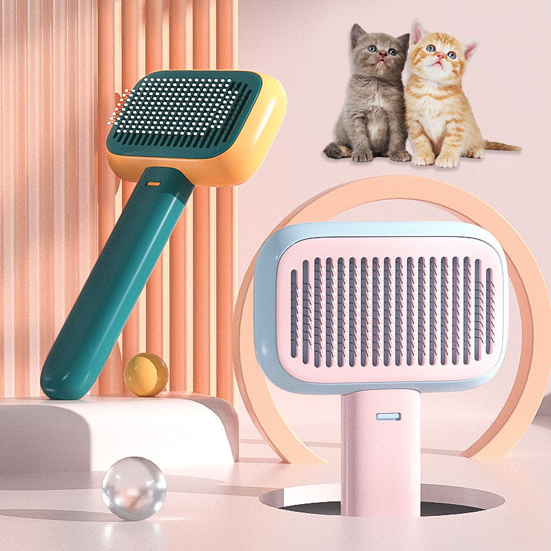 ☁️🐈 Spazzola Autopulente per Cani e Gatti con Rilascio del Pelo a Scatto!