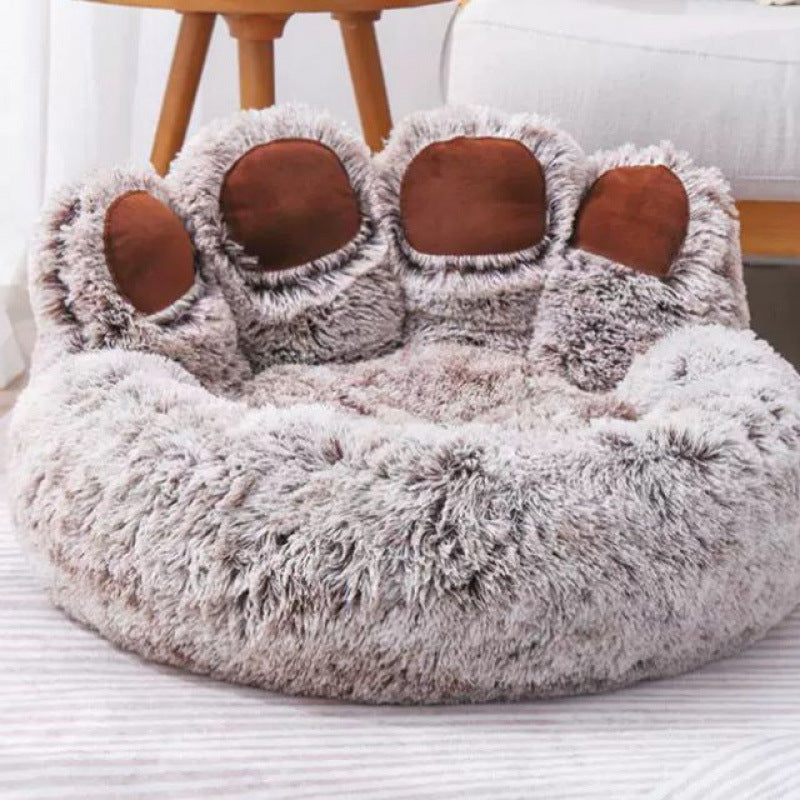 🐾☁️ Cuccia Morbida a Forma di Zampa in Peluche - Calore e Relax Antistress!