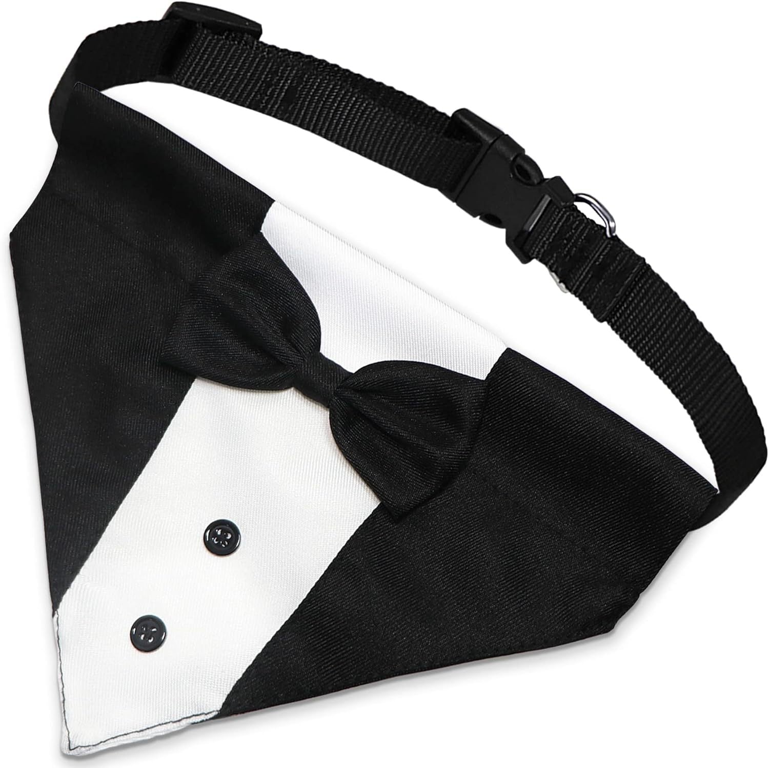 🐶🤵 Bandana Smoking con Papillon per Cani - L'Invitato d'Onore Perfetto!