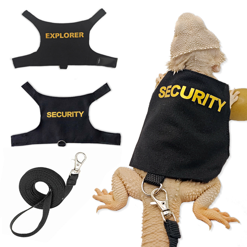 🦎🛡️ Pettorina e Guinzaglio "Security" per Rettili , Lucertole e Draghi Barbuti - Passeggiate Sicure!