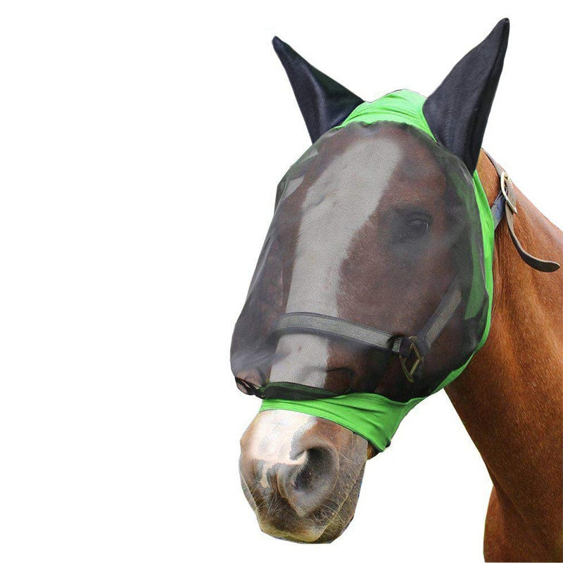 🐴🛡️ Maschera Pro Antimosche Estiva per Cavalli in Morbida Rete - Con Protezione Orecchie!