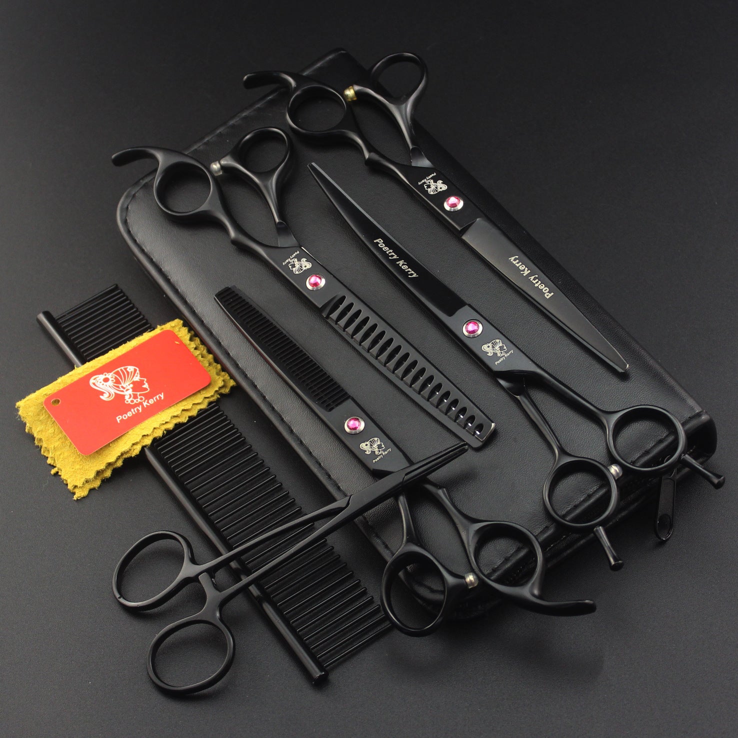 ✂️🐾 Set Forbici Professionali per Toelettatura Cani e Gatti in Acciaio Inox
