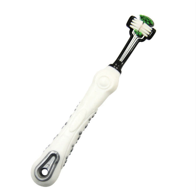 🪥🦷 Spazzolino da Denti a 3 Testine per Cani e Gatti - Pulizia Veloce e Profonda!