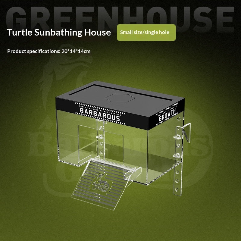 🐢🏰 Luxury Sunroom: Piattaforma Zona Emersa Premium con Pareti Anti-Fuga!