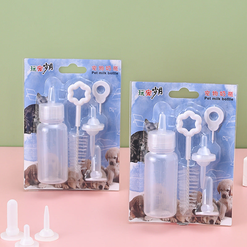 Kit Biberon Allattamento 60 ml per Cuccioli di Cane e Gatto
