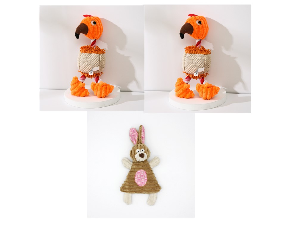 🐶🐴 Peluche Sonoro a Forma di Asinello in Velluto a Coste - Morbido, Sicuro e Pulisci-Denti!