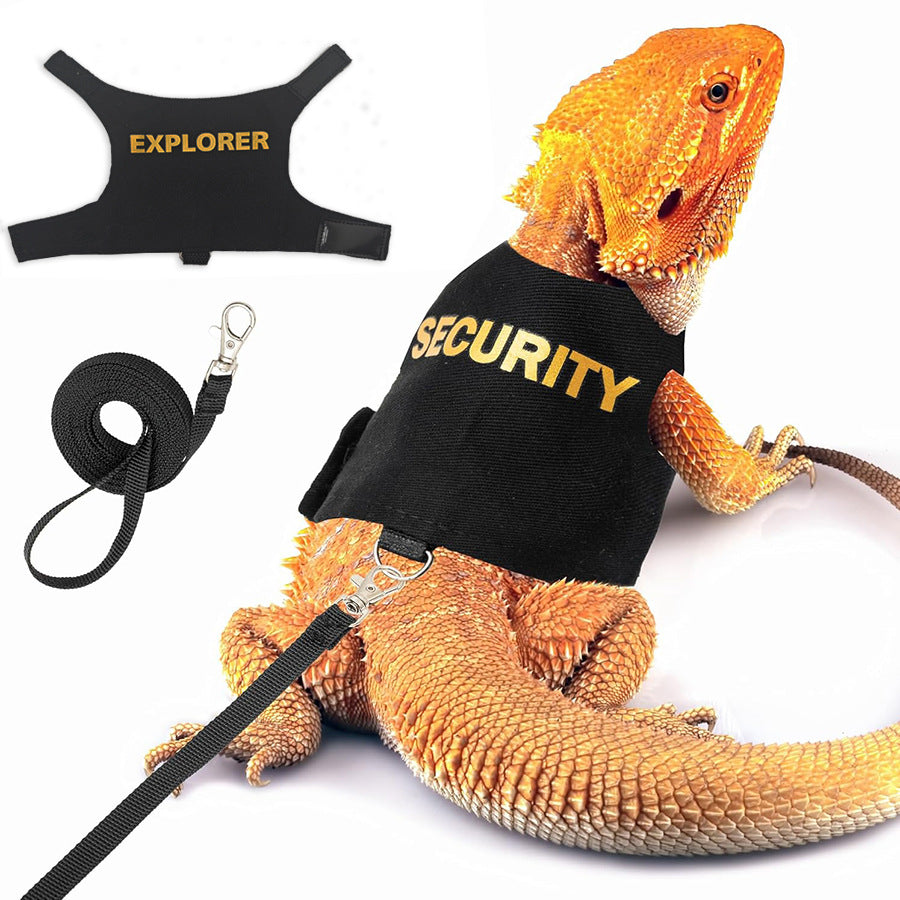 🦎🛡️ Pettorina e Guinzaglio "Security" per Rettili , Lucertole e Draghi Barbuti - Passeggiate Sicure!