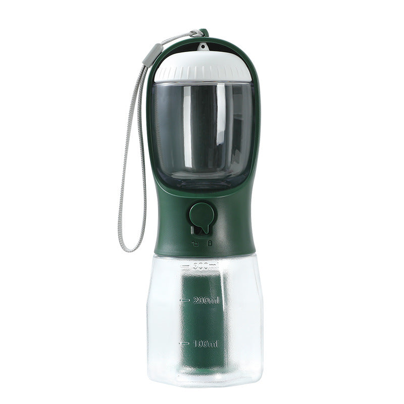 Borraccia Portatile 3 in 1 per Cani: Acqua, Snack e Porta Sacchetti