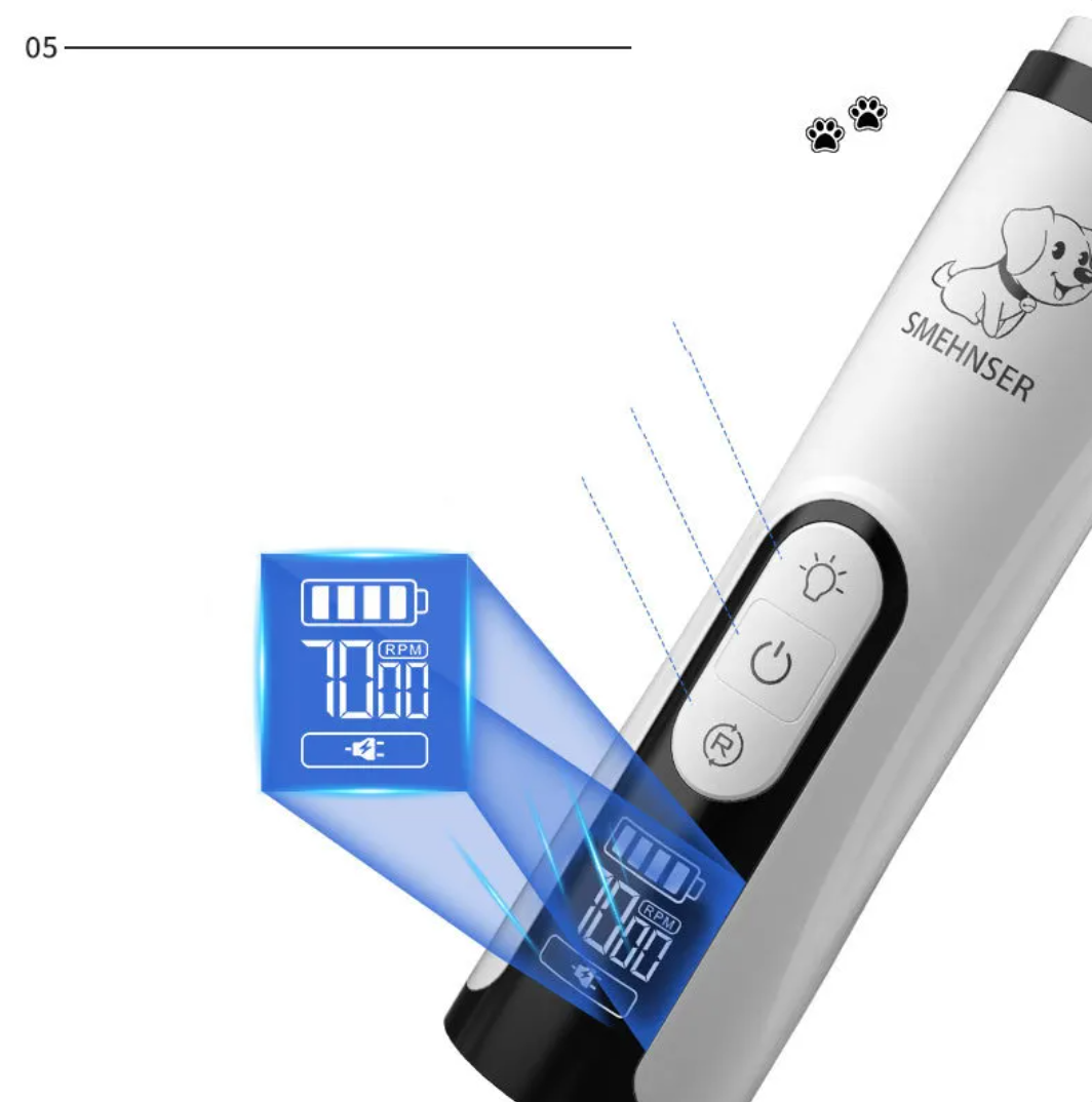 Tagliaunghie LED per Animali con Rilevatore di Vasi Sanguigni.