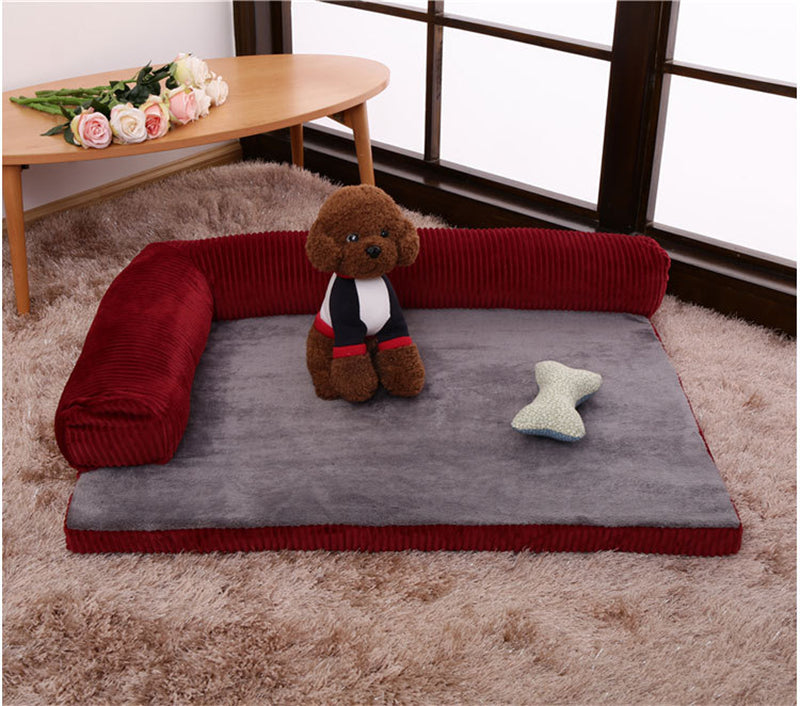 🛋️🐕 Cuccia a Divanetto Ortopedico in Velluto a Coste per Cani - Comfort Premium!