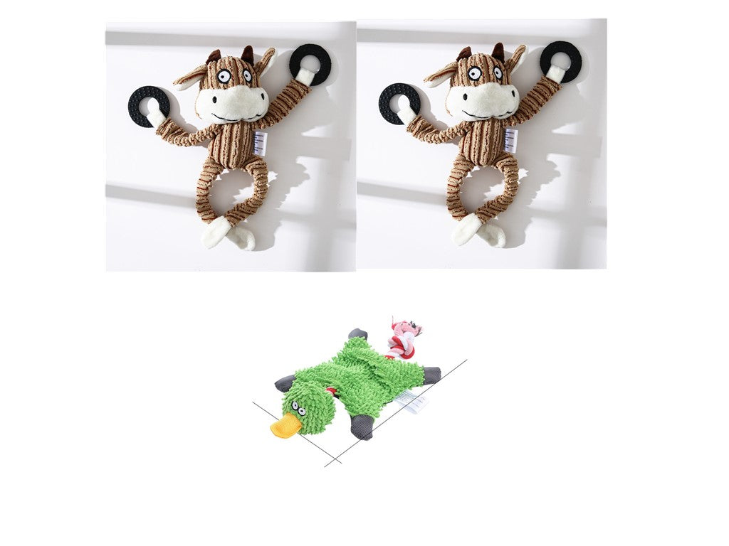 🐶🐴 Peluche Sonoro a Forma di Asinello in Velluto a Coste - Morbido, Sicuro e Pulisci-Denti!
