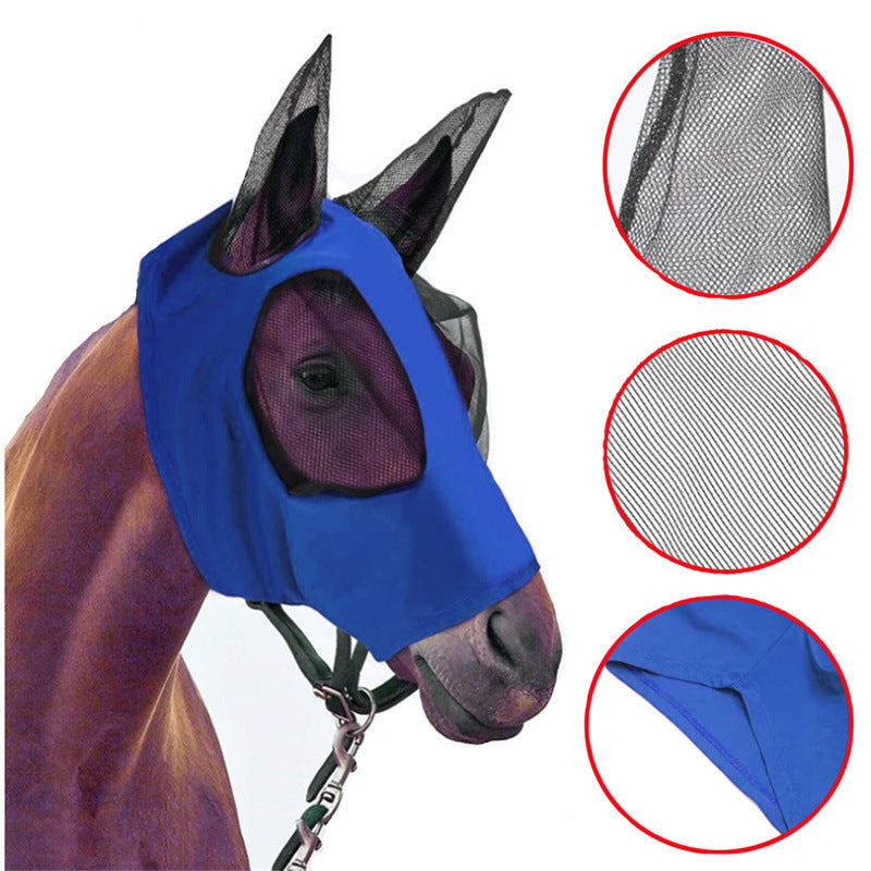 🐴🌬️ Maschera Protettiva Viso Cavallo - Scudo Totale Anti-Vento, Anti-Insetti e Anti-Polvere!