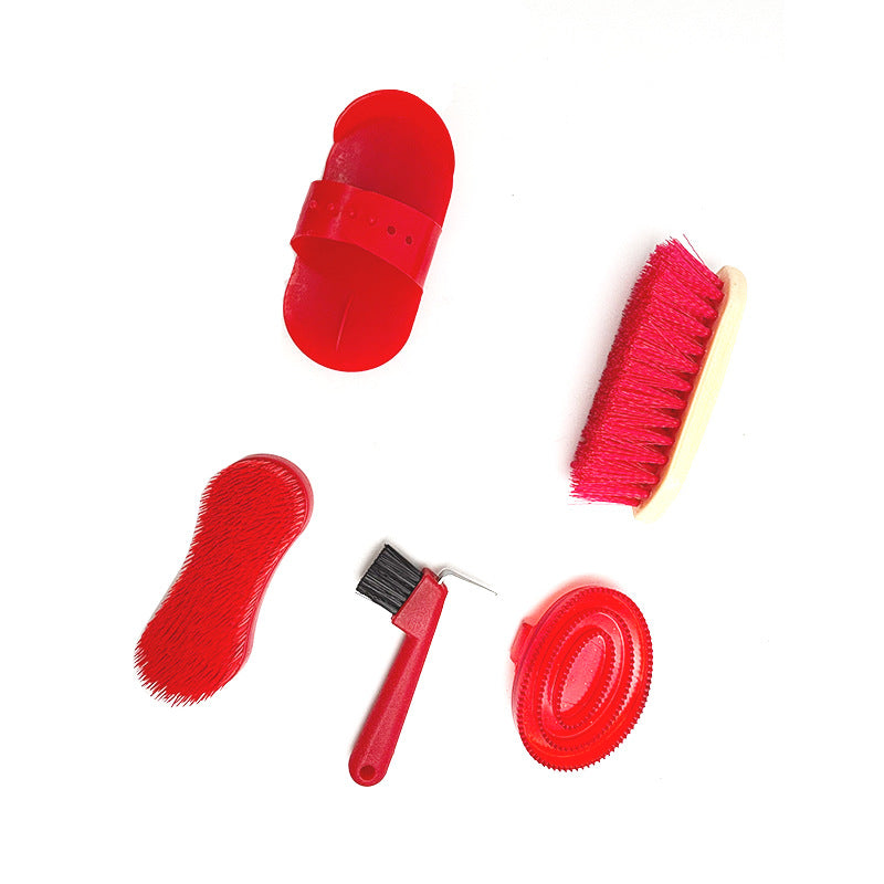 🐴🧽 Set Grooming Completo 5 Pezzi - Cura, Igiene e Coccole per il Tuo Cavallo!