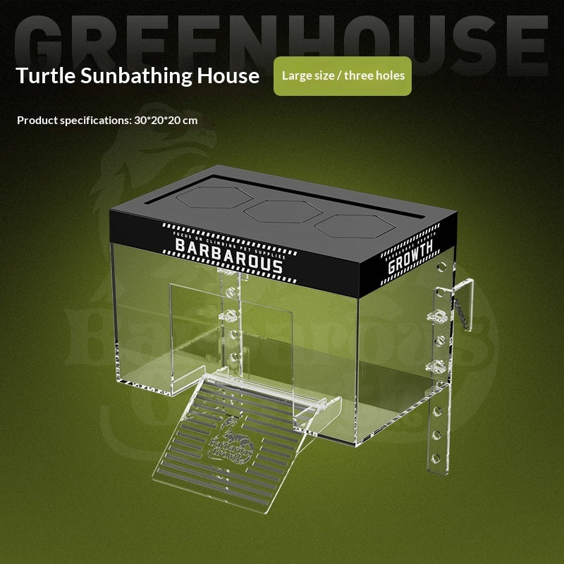 🐢🏰 Luxury Sunroom: Piattaforma Zona Emersa Premium con Pareti Anti-Fuga!