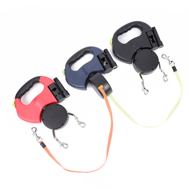 Guinzaglio "Twin-Power" 360°: Due Cani, Zero Gatti da Pelare e Controllo Totale 🐕‍🦺🐕‍🦺