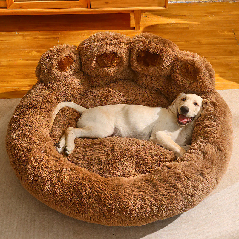 🐾☁️ Cuccia Morbida a Forma di Zampa in Peluche - Calore e Relax Antistress!