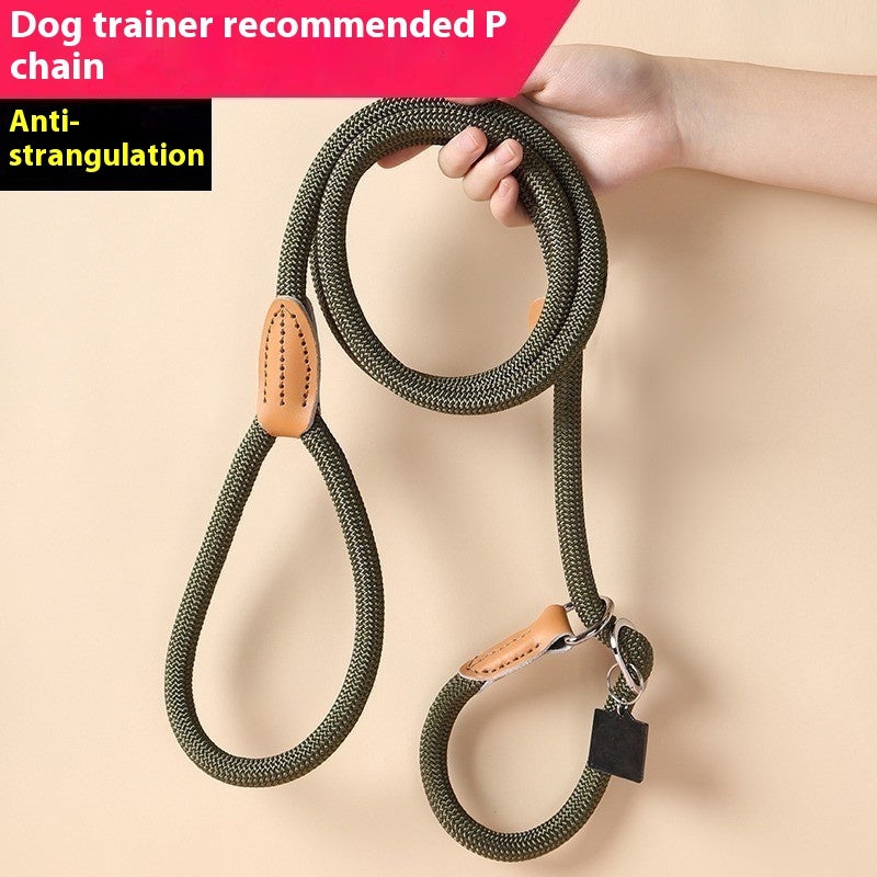 🐶🪢 Guinzaglio a Scorrimento in Morbida Corda Naturale - Eleganza e Controllo Rapido