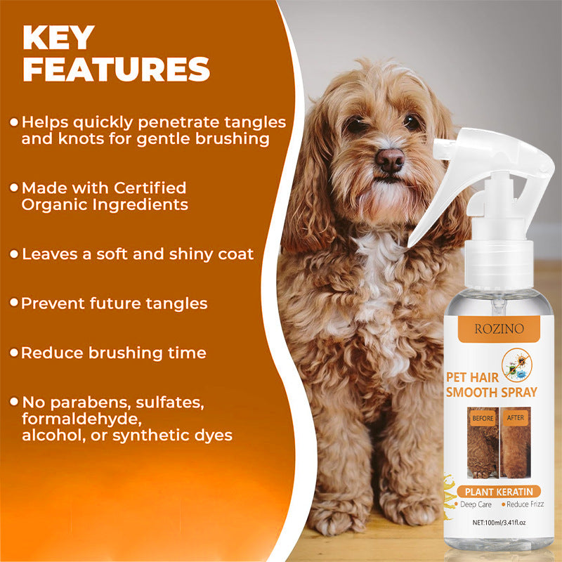 🍊✨ Spray Scioglinodi e Antistatico per Cani e Gatti - Pelo Morbido e Profumato in un Istante!