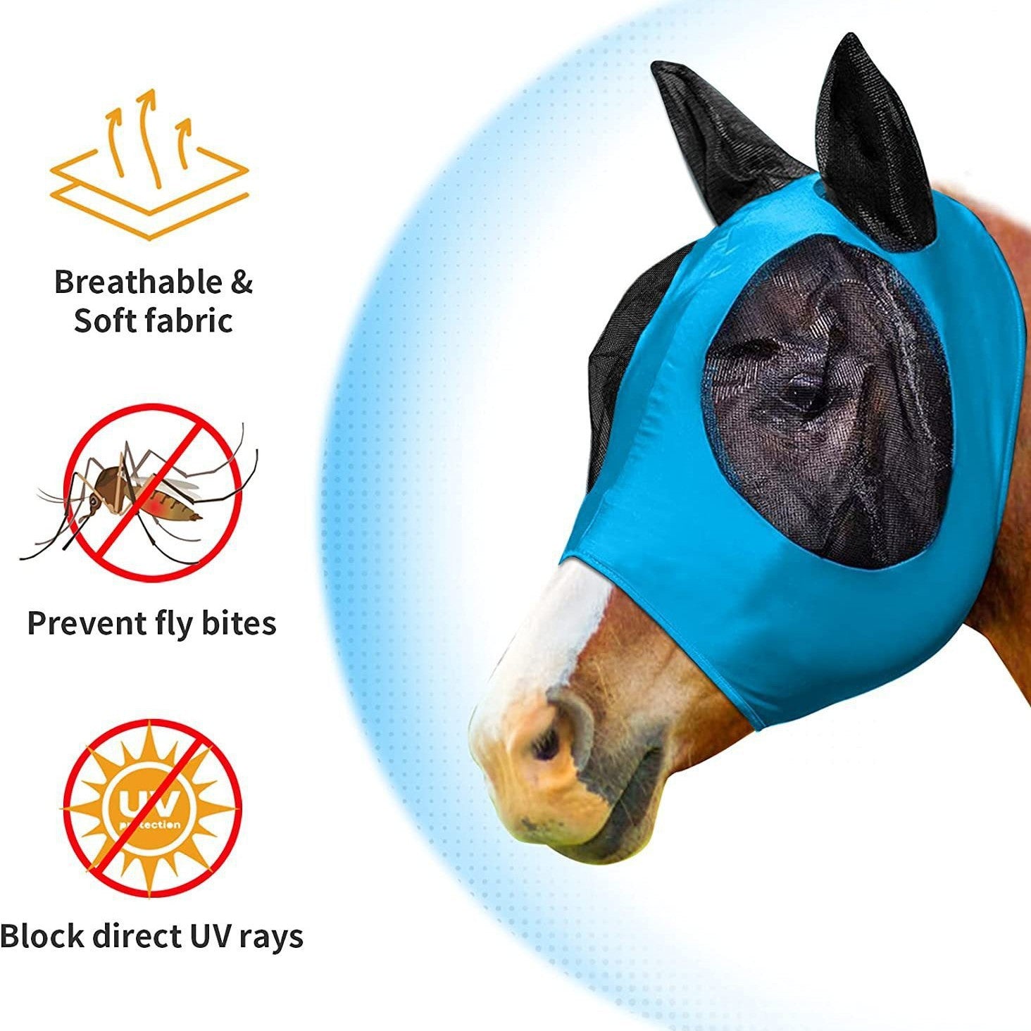 🐴🌬️ Maschera Protettiva Viso Cavallo - Scudo Totale Anti-Vento, Anti-Insetti e Anti-Polvere!