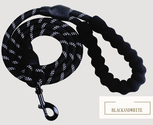 ✨🐕 Guinzaglio in Corda Riflettente con Manico in Spugna EVA - Zero Bruciature!