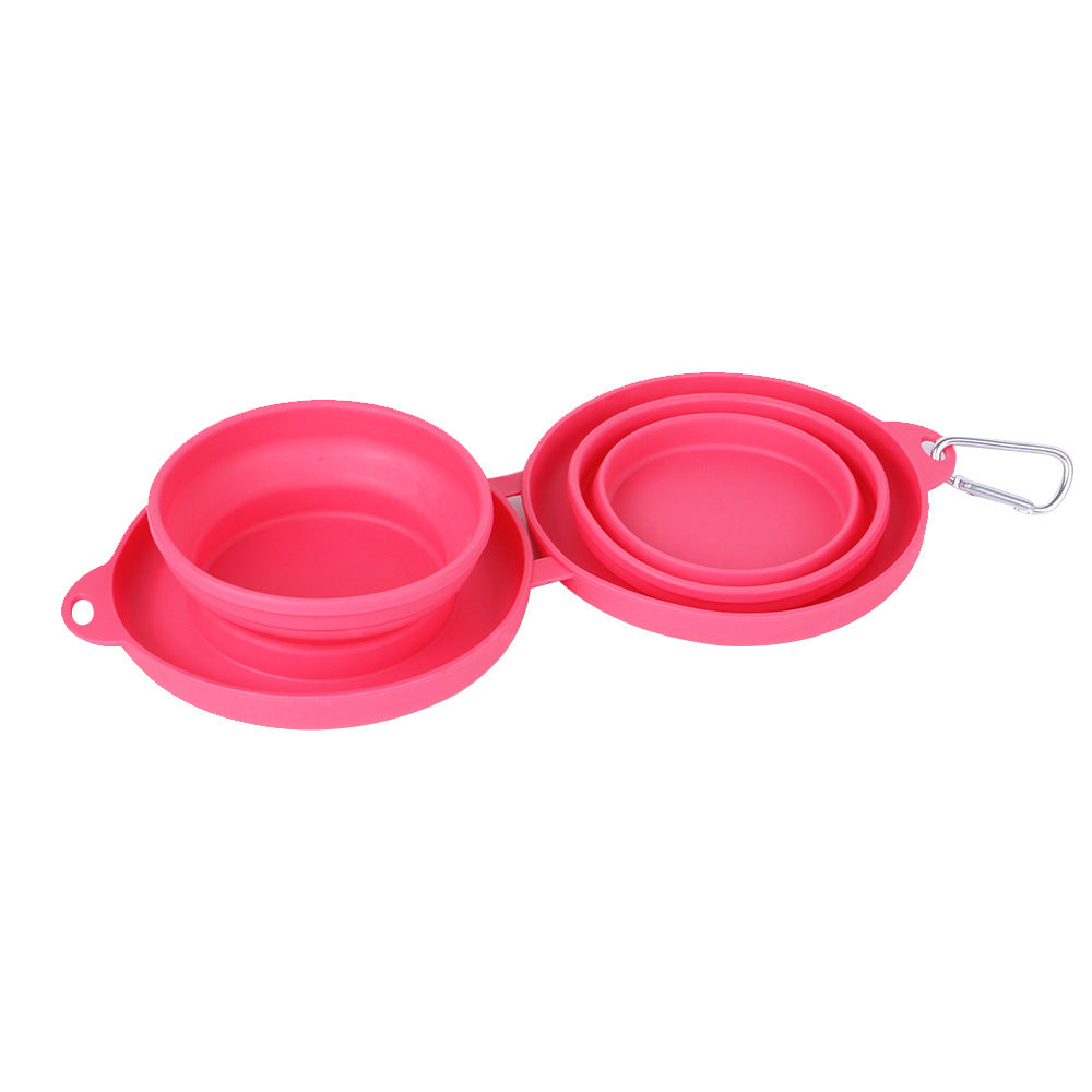 🎒💧 Doppia Ciotola Pieghevole da Viaggio in Silicone - Acqua e Pappa Ovunque!