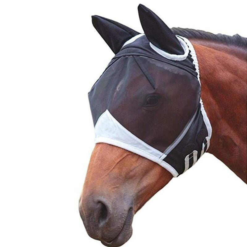 🐴🛡️ Maschera Anti mosche Traspirante per Cavalli - Comfort e Protezione Totale!