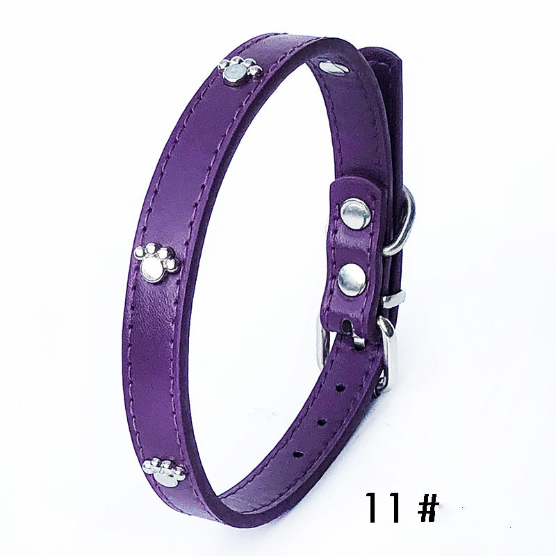 Set di 10 Collari in Ecopelle con Zampette: Il Guardaroba Perfetto! 🐾