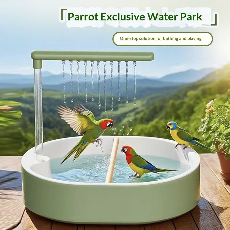 🦜💦 Vasca da Bagno Automatica con Fontana per Pappagalli - Igiene e Divertimento!