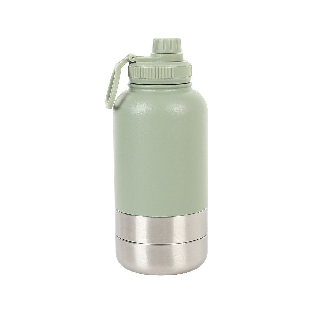 🧊💧 Borraccia Termica da Viaggio (950ML / 32oz ) con Doppia Ciotola Integrata - Acqua Sempre Fresca!