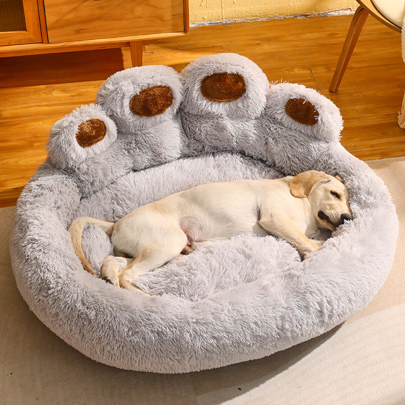 🐾☁️ Cuccia Morbida a Forma di Zampa in Peluche - Calore e Relax Antistress!