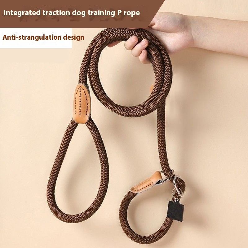 🐶🪢 Guinzaglio a Scorrimento in Morbida Corda Naturale - Eleganza e Controllo Rapido