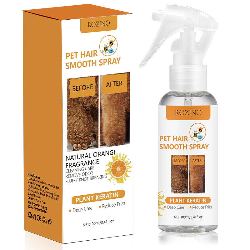 🍊✨ Spray Scioglinodi e Antistatico per Cani e Gatti - Pelo Morbido e Profumato in un Istante!