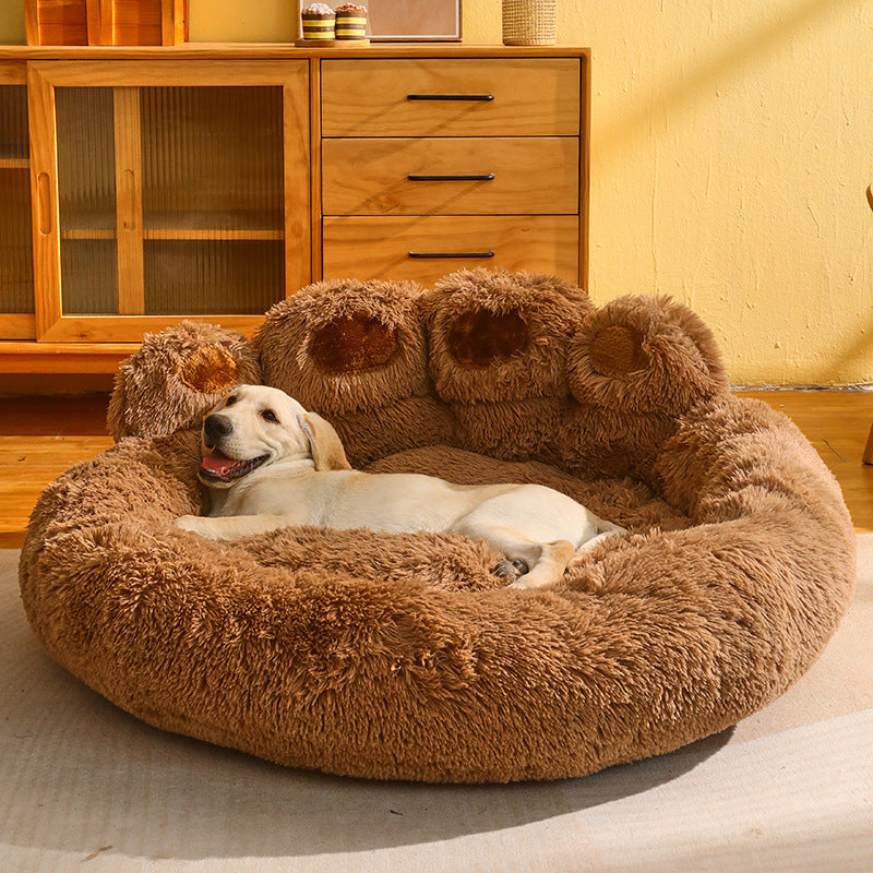 🐾☁️ Cuccia Morbida a Forma di Zampa in Peluche - Calore e Relax Antistress!