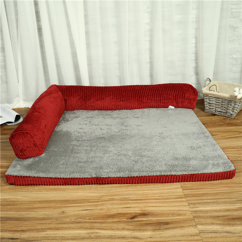 🛋️🐕 Cuccia a Divanetto Ortopedico in Velluto a Coste per Cani - Comfort Premium!