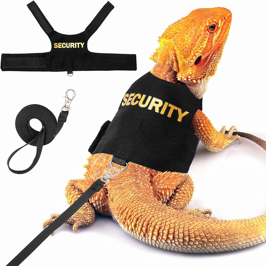 🦎🛡️ Pettorina e Guinzaglio "Security" per Rettili , Lucertole e Draghi Barbuti - Passeggiate Sicure!