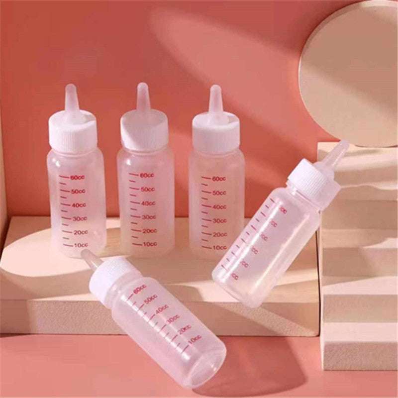 Kit Biberon Allattamento 60 ml per Cuccioli di Cane e Gatto