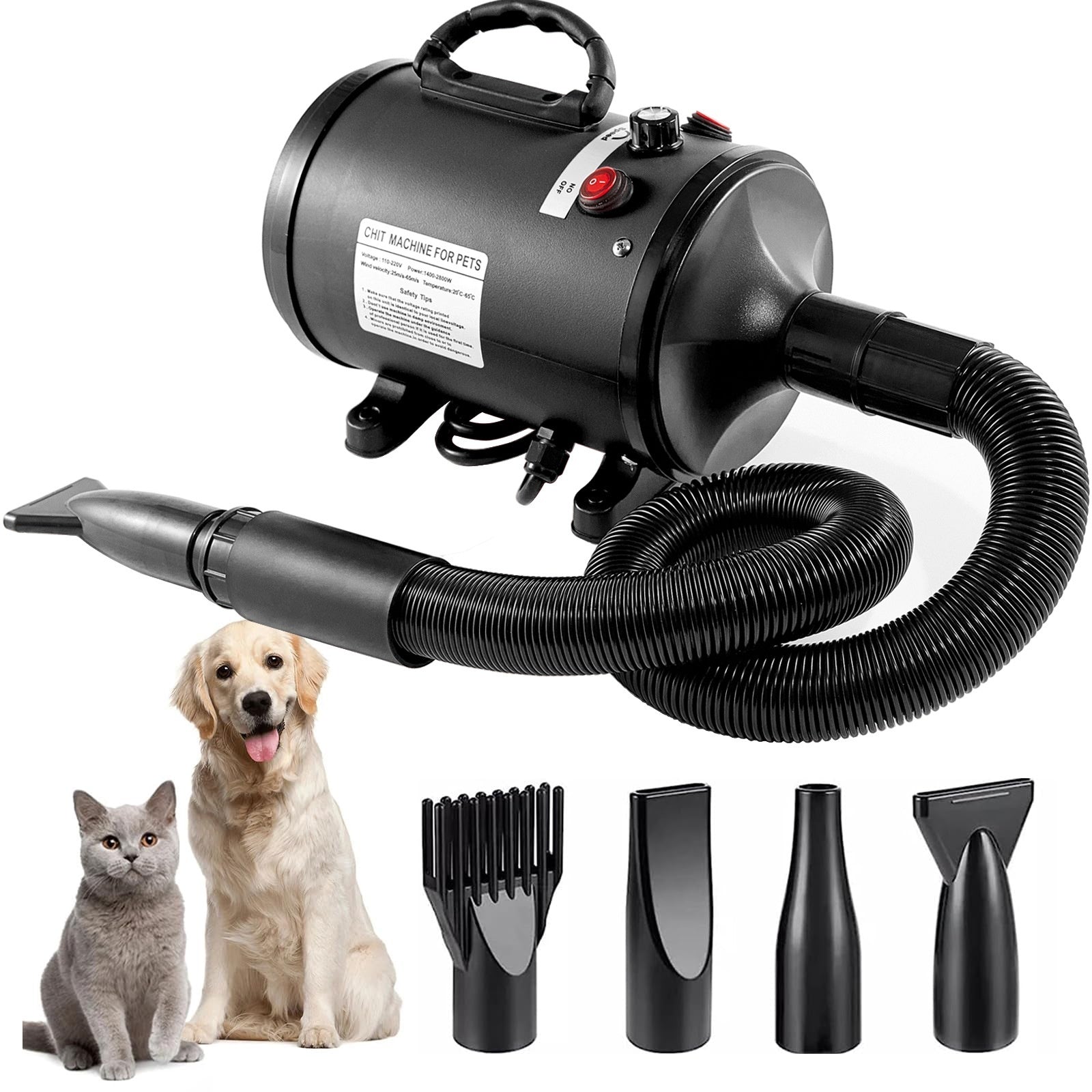 🌪️🐶 Soffiatore Asciugatore Professionale per Cani - Asciugatura Rapida da Toelettatura!