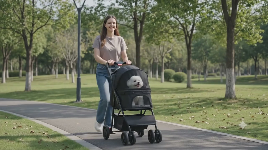 🌟 Il Trono su Ruote: Passeggino Pieghevole Ultra-Leggero per Cuccioli e Gatti di Classe Reale! 👑✨